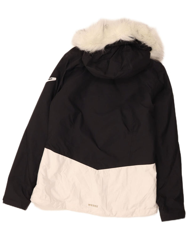 Decathlon - Chaqueta cortavientos con capucha Wedze para mujer, talla 40, color negro