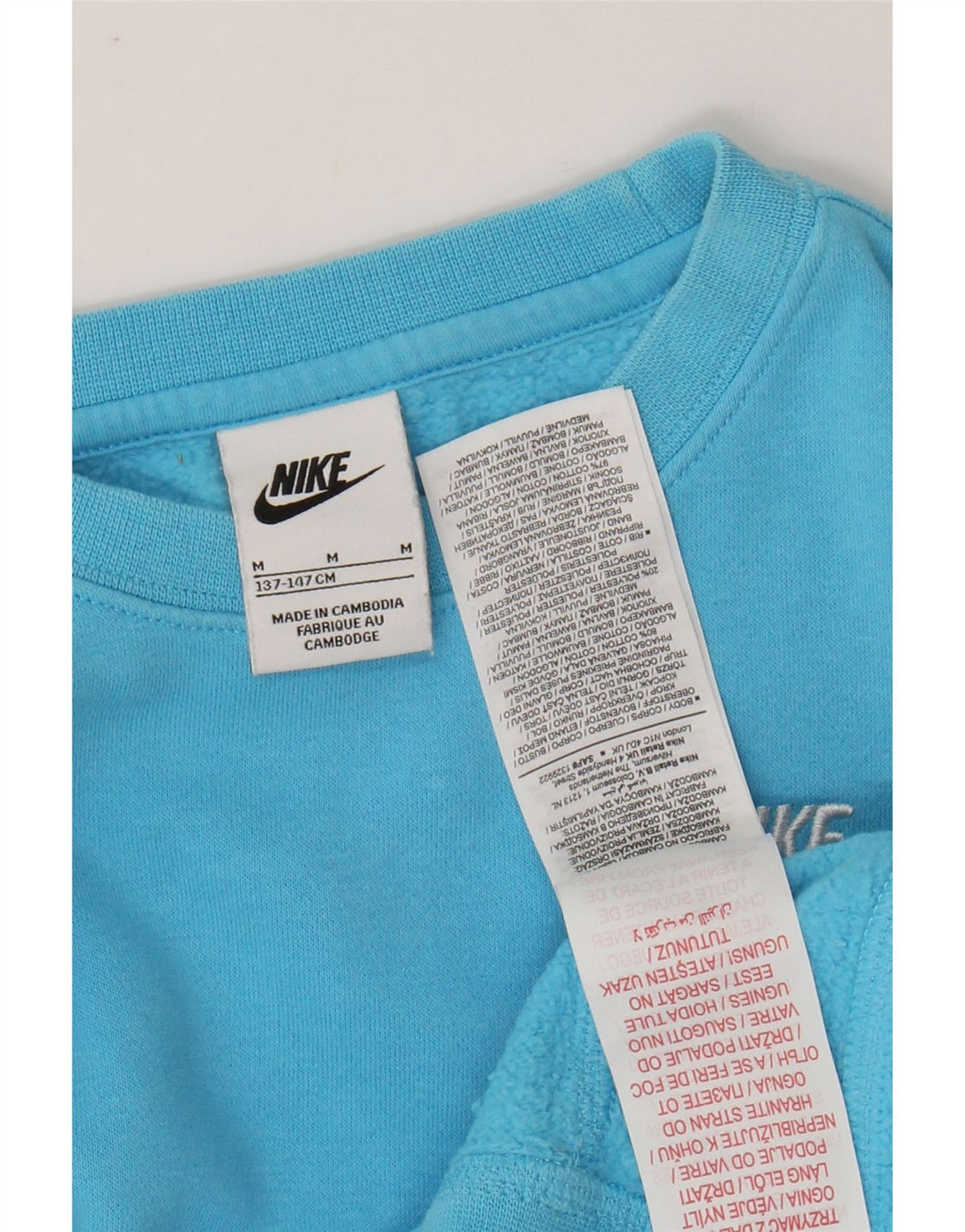 NIKE Sudadera para niño Jumper 10-11 años Azul Medio Algodón