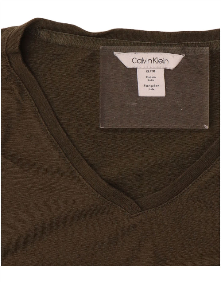 CALVIN KLEIN Camiseta Hombre Top XL Caqui