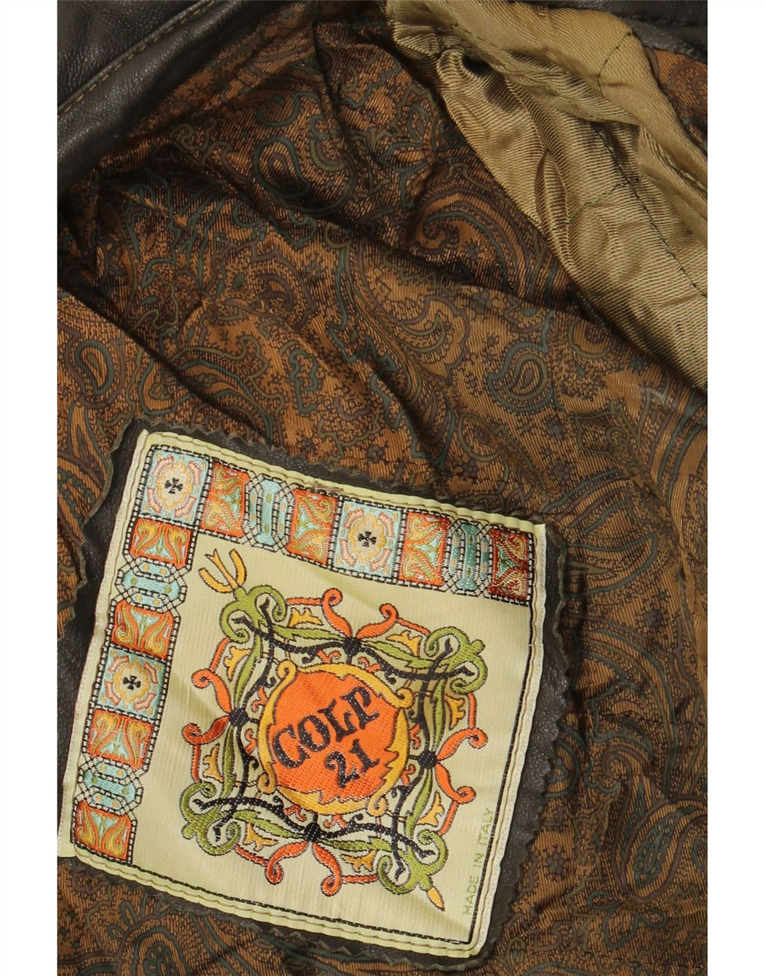 VINTAGE Chaqueta de cuero para hombre Reino Unido 42 XL Marrón