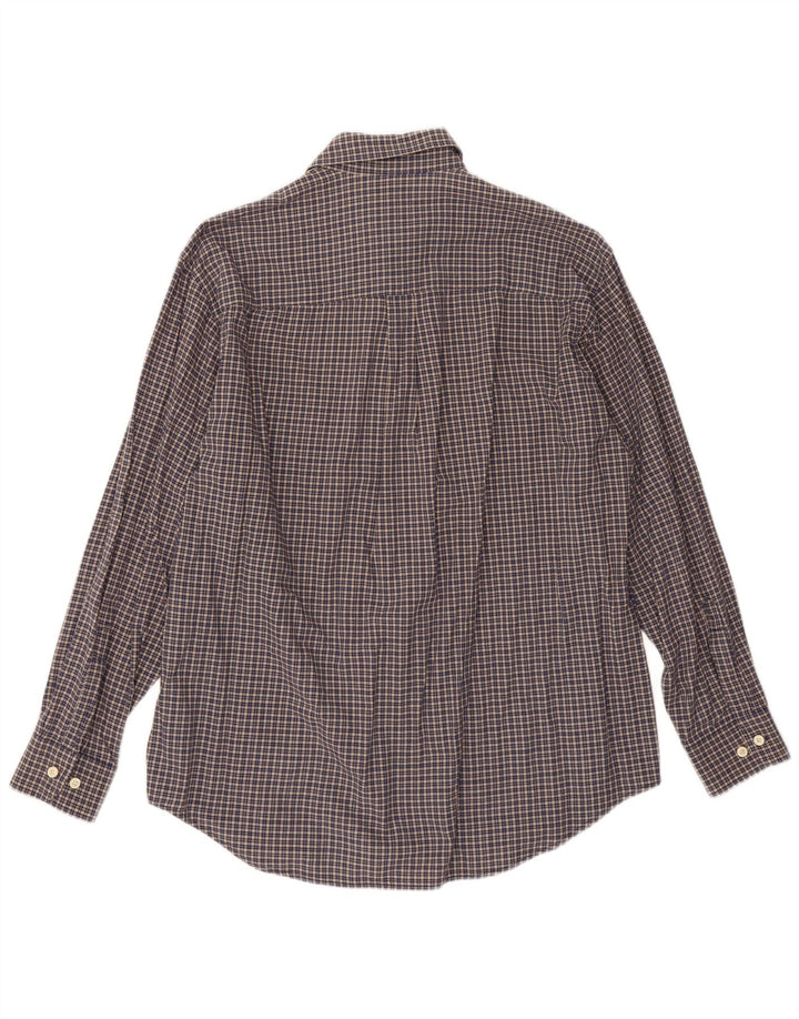 Carrera Camisa De Franela Para Hombre Talla 41/42 Grande Azul Marino Cuadros