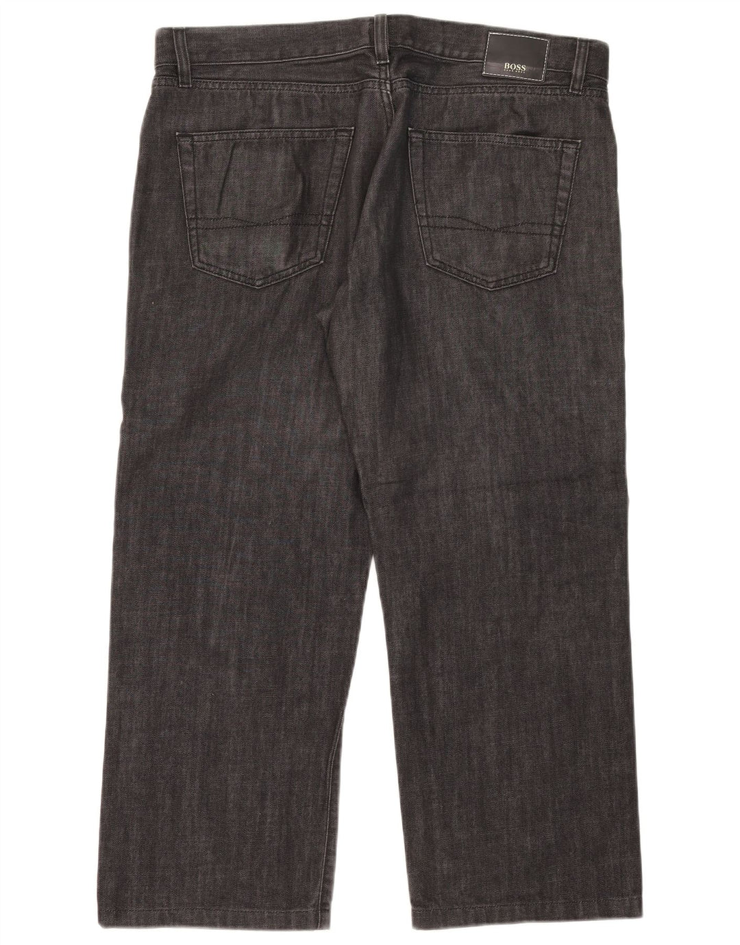 Vaqueros Hugo Boss Hombre Rectos W38 L26 Algodón Negro