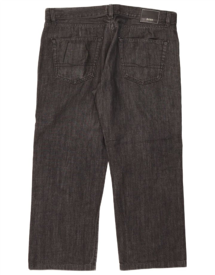Vaqueros Hugo Boss Hombre Rectos W38 L26 Algodón Negro