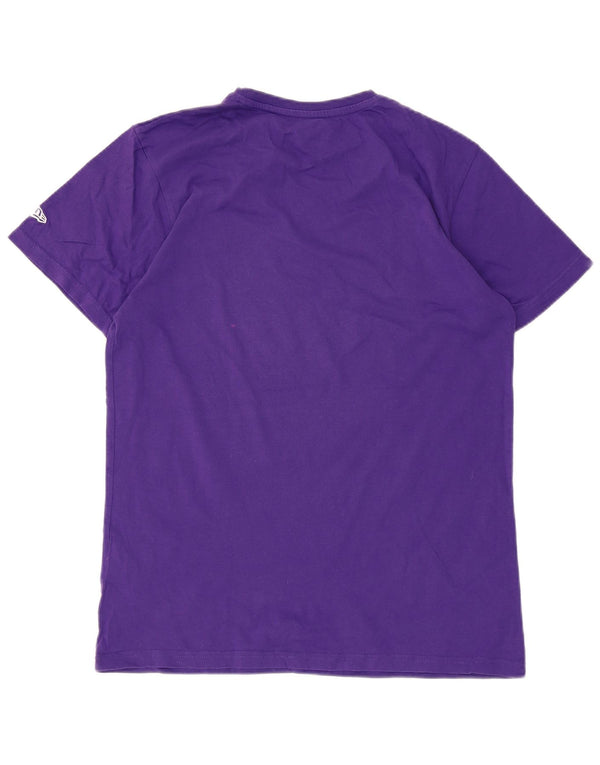 New Era Camiseta gráfica de Los Angeles Lakers para hombre Top de algodón morado mediano