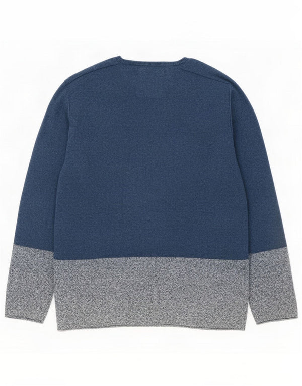 Zara Jersey con cuello redondo para niño 13-14 años Azul marino Colorblock