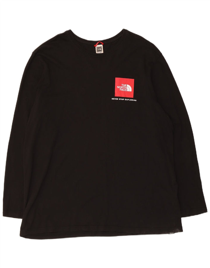 The North Face Camiseta Hombre Manga Larga 2XL Algodón Negro