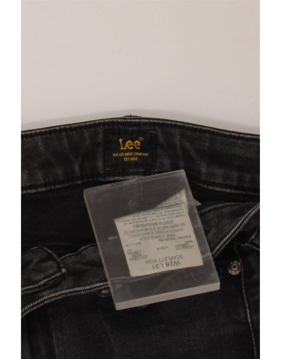 LEE Jeans Scarlett Altos Ajustados para Mujer W28 L27 Algodón Negro