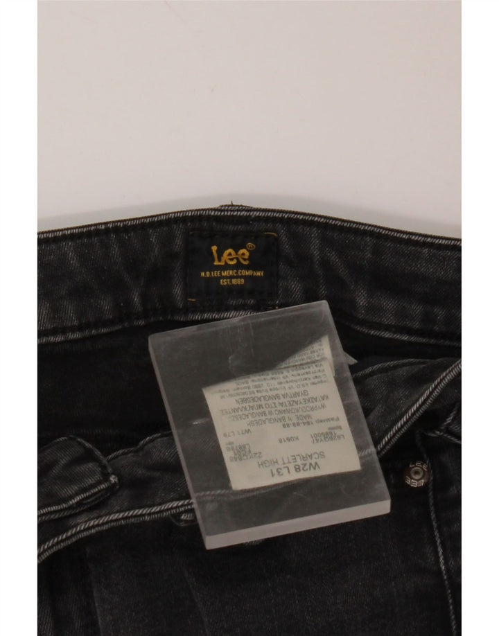LEE Jeans Scarlett Altos Ajustados para Mujer W28 L27 Algodón Negro