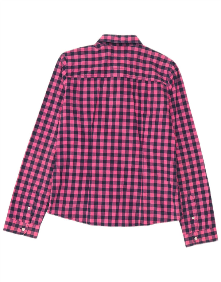 Camisa Hollister para mujer Reino Unido 44 Algodón a cuadros rosa medio