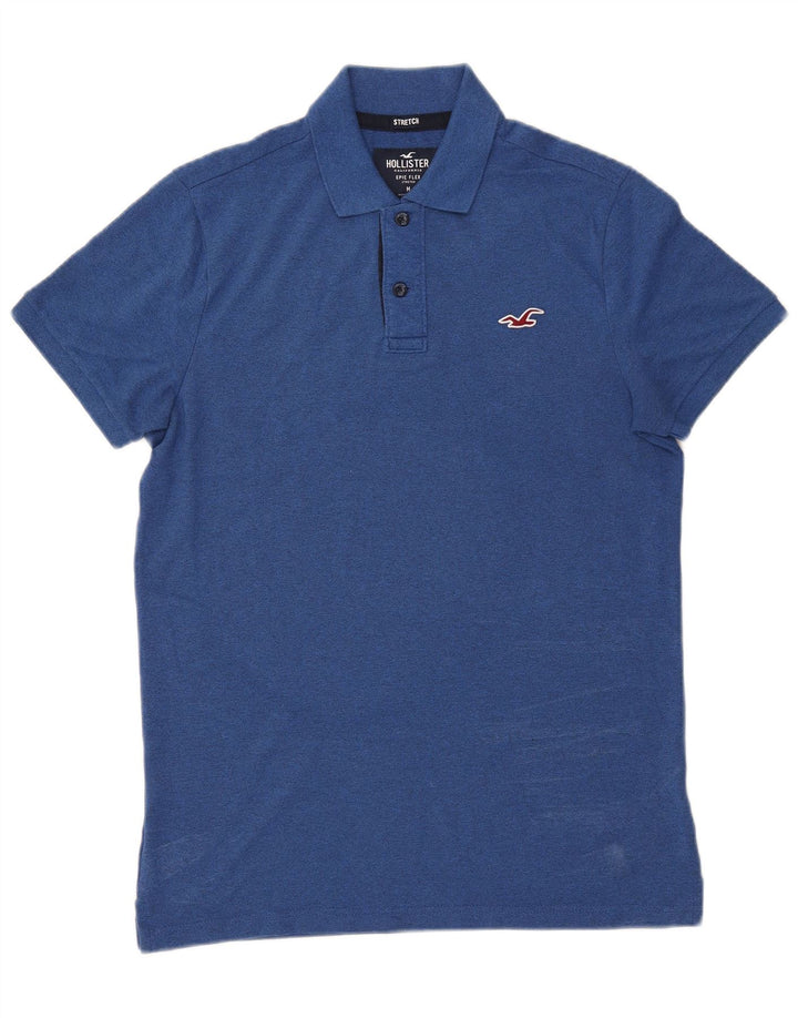 Polo Hollister Hombre Stretch Azul Medio