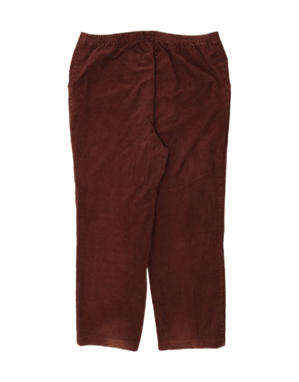 Marks & Spencer Pantalones de pana de cintura alta para mujer UK 44 Large W34 L28 Bro
