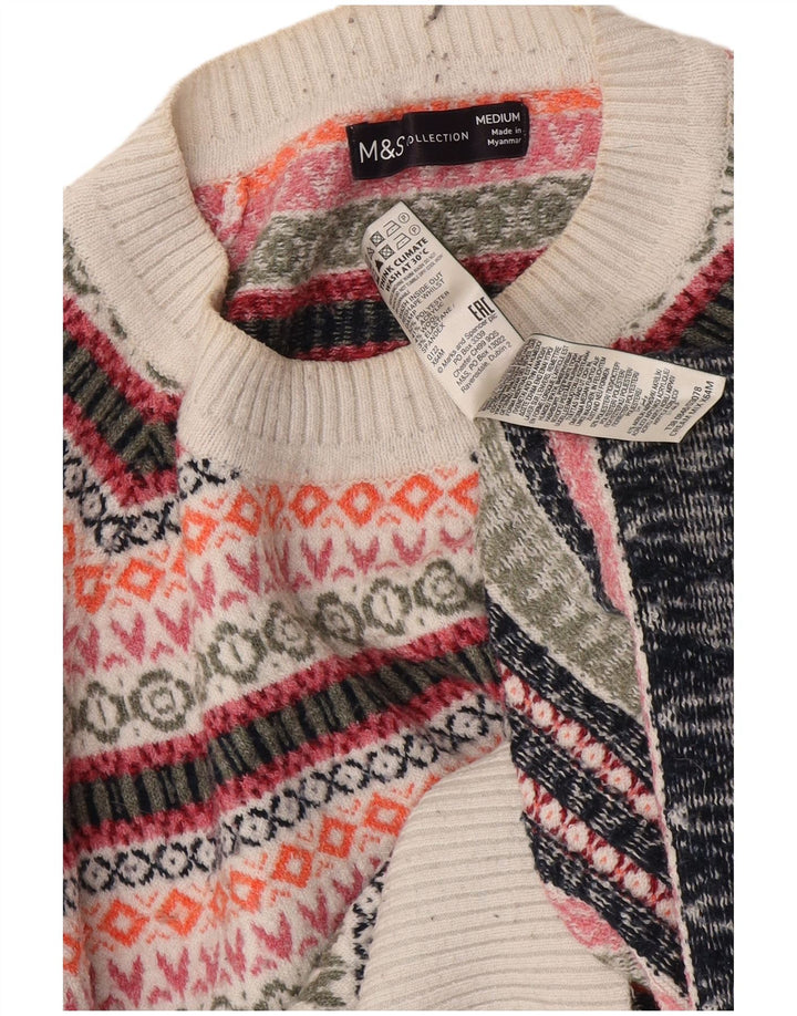 Marks & Spencer Jersey de cuello redondo para mujer, talla 40, talla M, multicolor