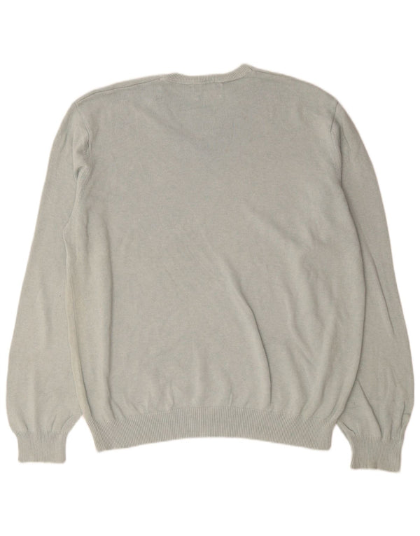 Marks & Spencer - Jersey con cuello en V para hombre, talla 2XL, algodón gris