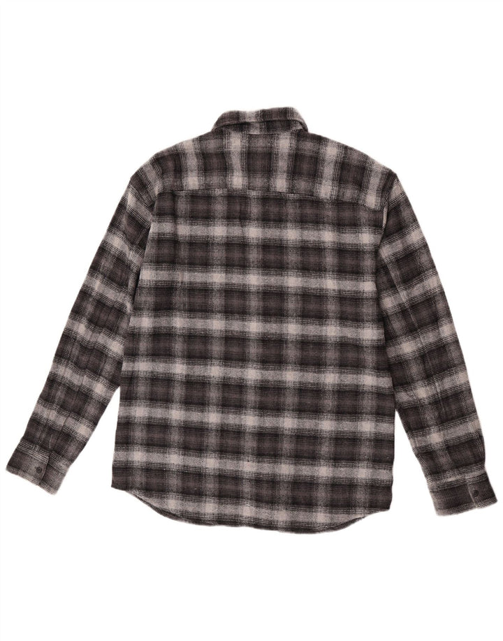 Jack & Jones Hombre Camisa De Franela A Cuadros Small Gris Algodón