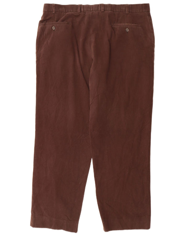Marks & Spencer Pantalón de traje recto para hombre W40 L31 Algodón marrón
