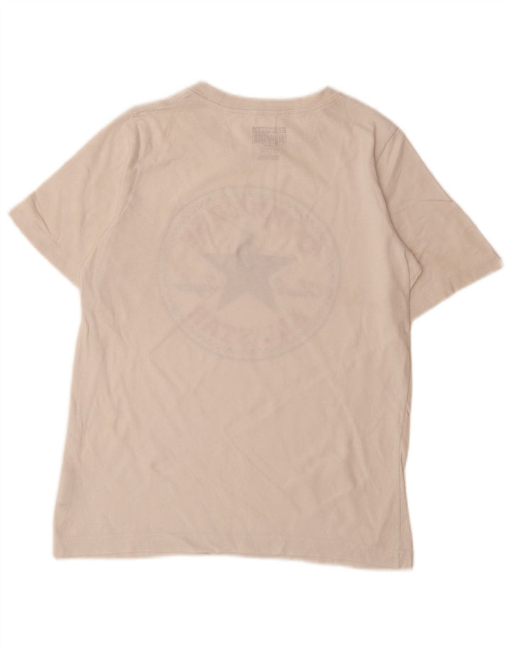 CONVERSE Camiseta gráfica para niño 10-11 años Mediano Blanco Algodón