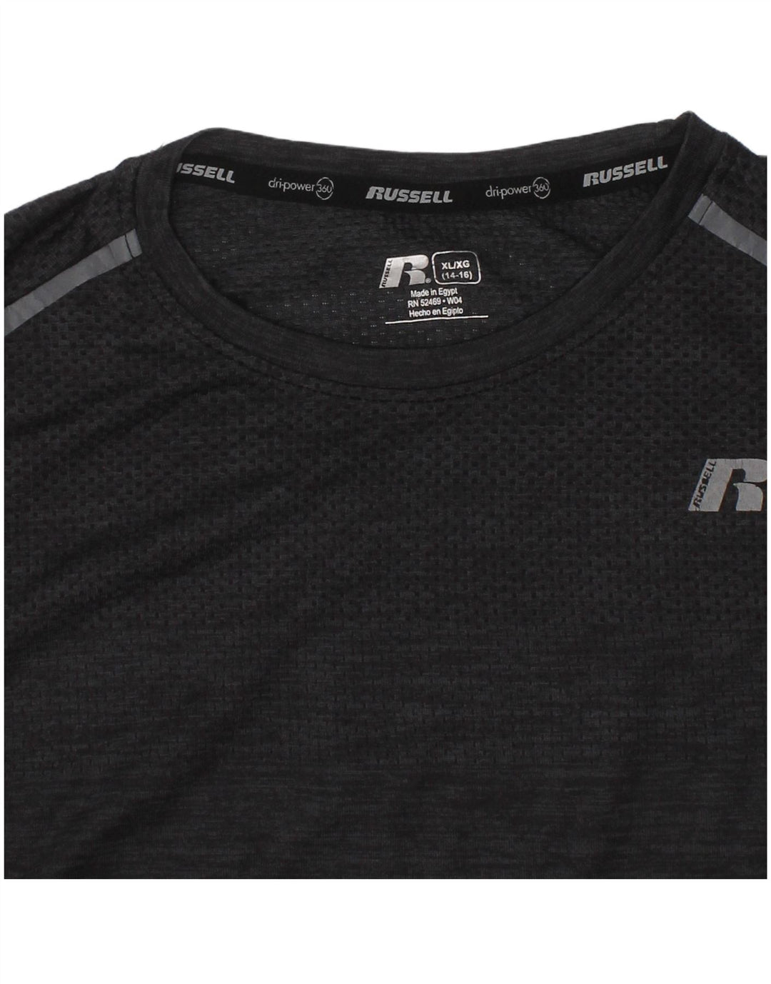 RUSSELL ATHLETIC Camiseta sin mangas Dri-Power para niños 14-15 años XL Gris moteado
