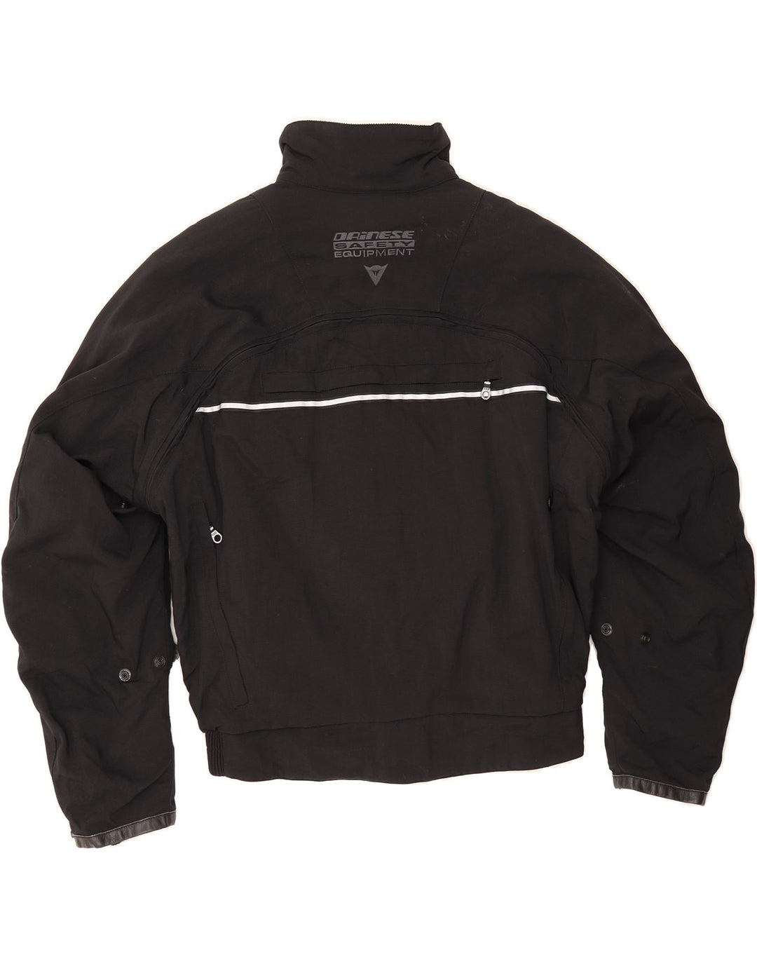 DAINESE Mens Graphic Racer Jacket IT 46 Small Black Nylon Vintage Dainese and Second-Hand Dainese from Messina Hembry 