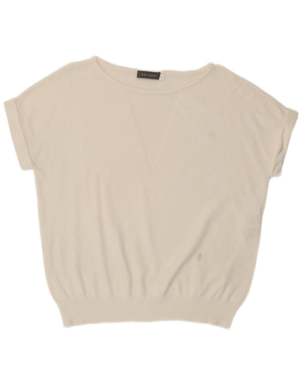 MINT VELVET Blusa holgada para mujer UK 40 Medio Blanco Poliamida