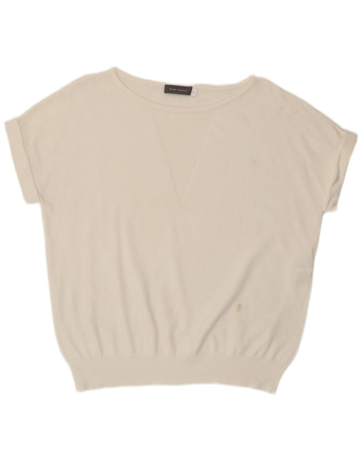 MINT VELVET Blusa holgada para mujer UK 40 Medio Blanco Poliamida