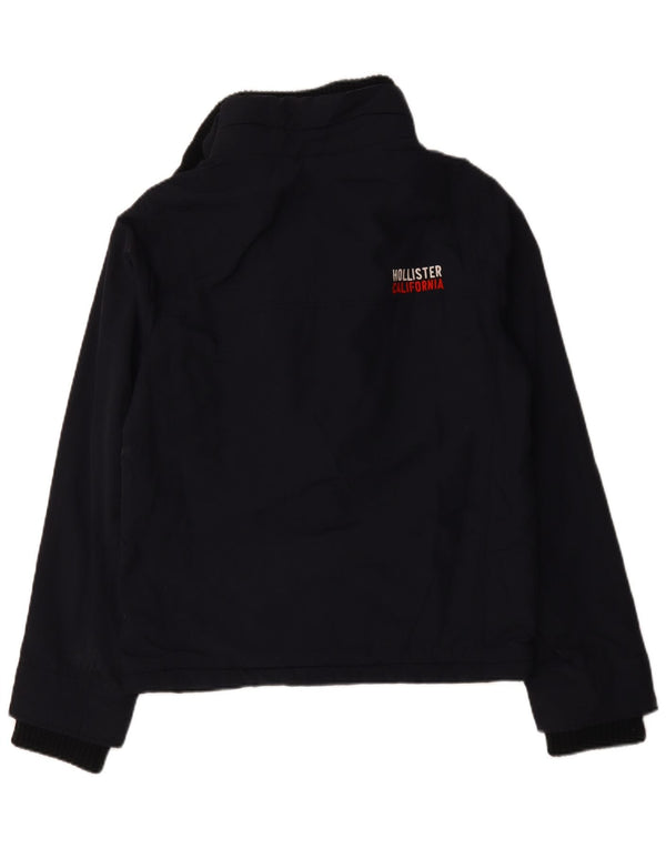 Chaqueta cortavientos Hollister para hombre Reino Unido 38 Poliéster azul marino mediano
