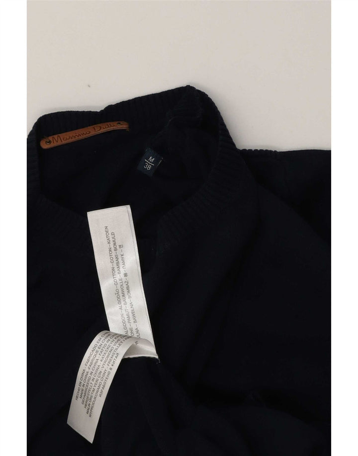 Massimo Dutti Jersey Cuello Redondo Hombre Medio Azul Marino Algodón