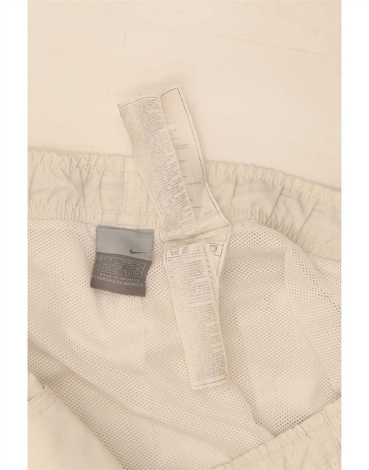 Nike - Pantalones cortos deportivos para hombre (talla grande), color blanco, poliéster