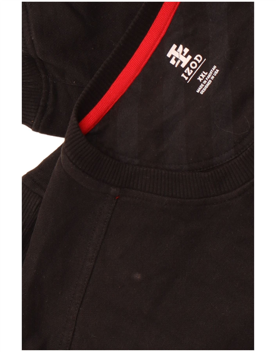 Izod Hombre Sudadera Jumper 2XL Negro Algodón