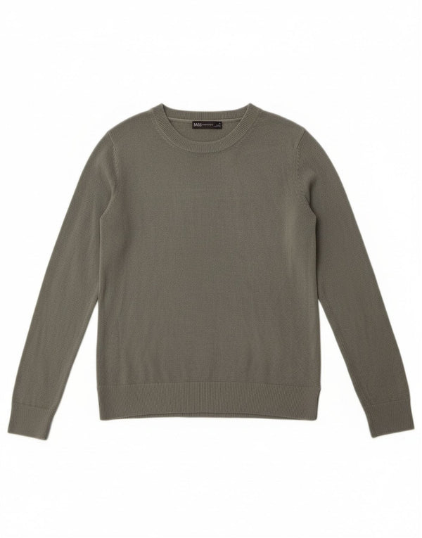 Marks & Spencer Suéter tipo jersey con cuello barco para mujer UK 10 Small Khaki