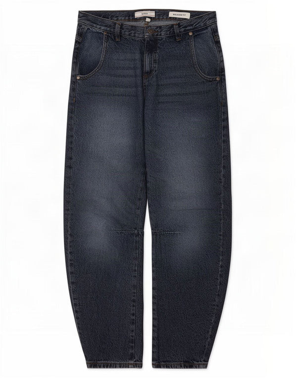 Guess Vaqueros cónicos de ajuste relajado para niñas 15-16 años W30 L30 Algodón azul