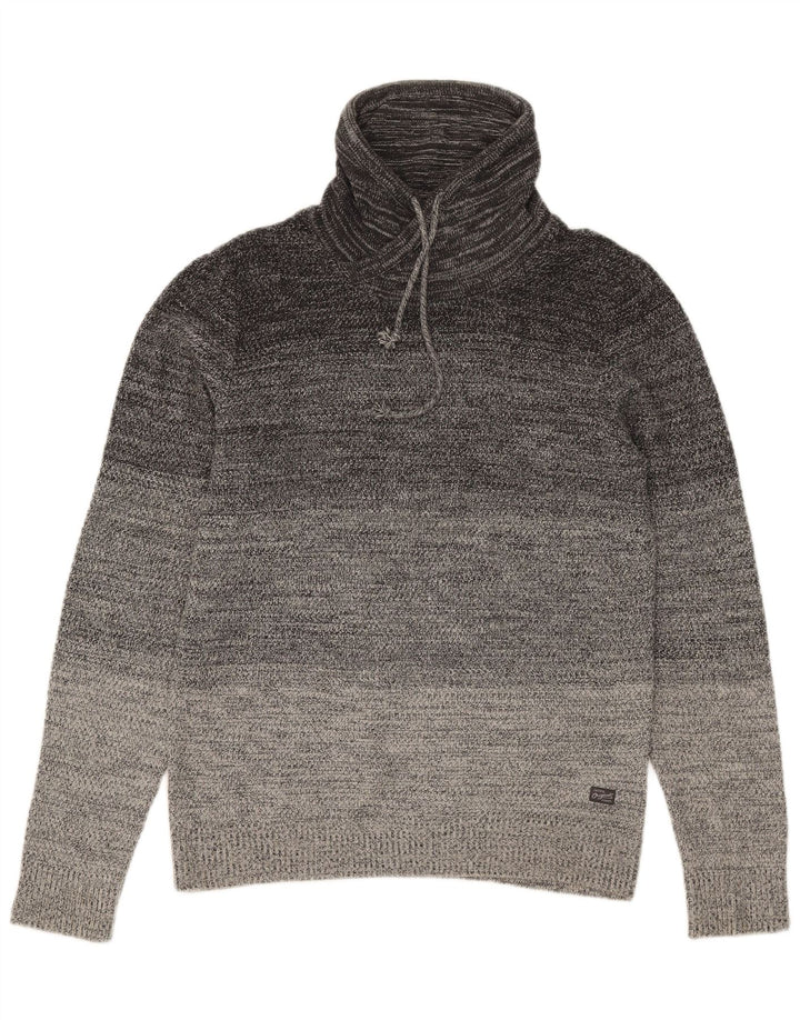 Jack & Jones Hombre Jersey Con Cuello Vuelto De Algodón Color Block Gris Medio