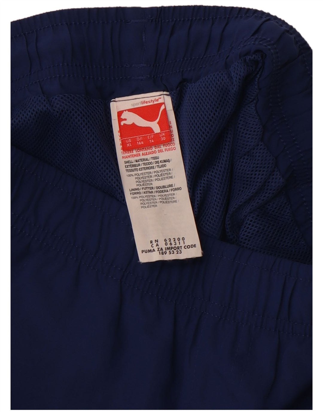 PUMA Pantalones cortos deportivos con gráficos para niños 11-12 años Azul marino Poliéster