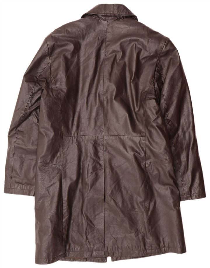 VINTAGE Abrigo de cuero para hombre IT 52 XL Cuero marrón