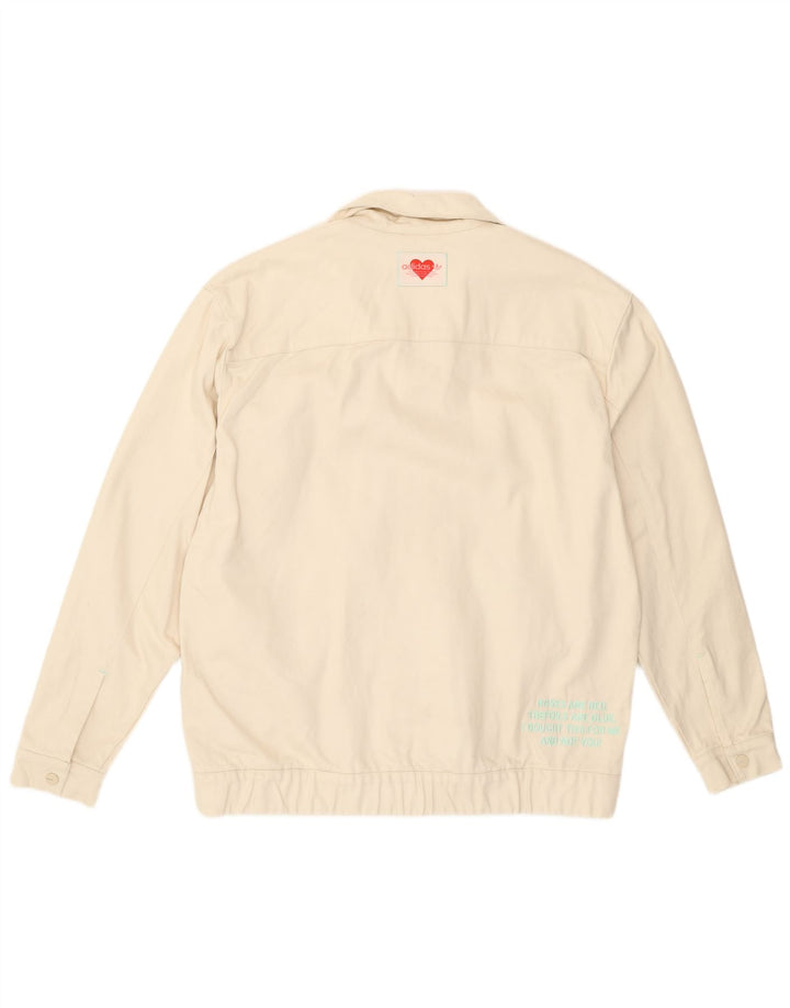 Adidas Chaqueta Bomber para Hombre UK 36 Small Off White Cotton