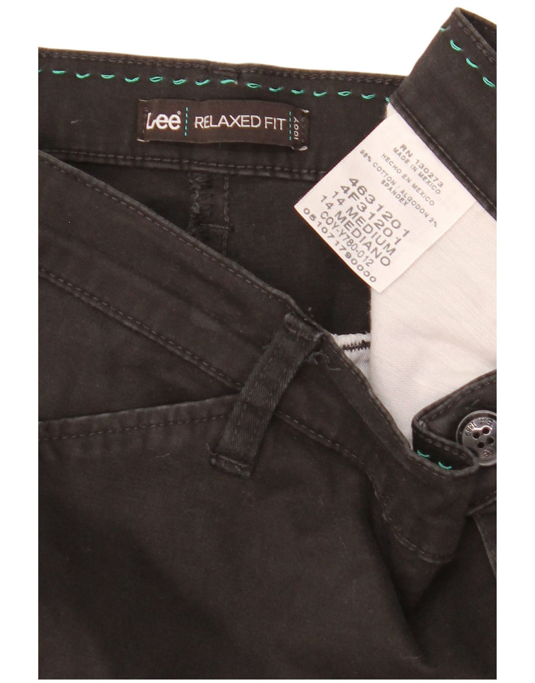 Lee Mujeres US14 W36 L31 Algodón Negro