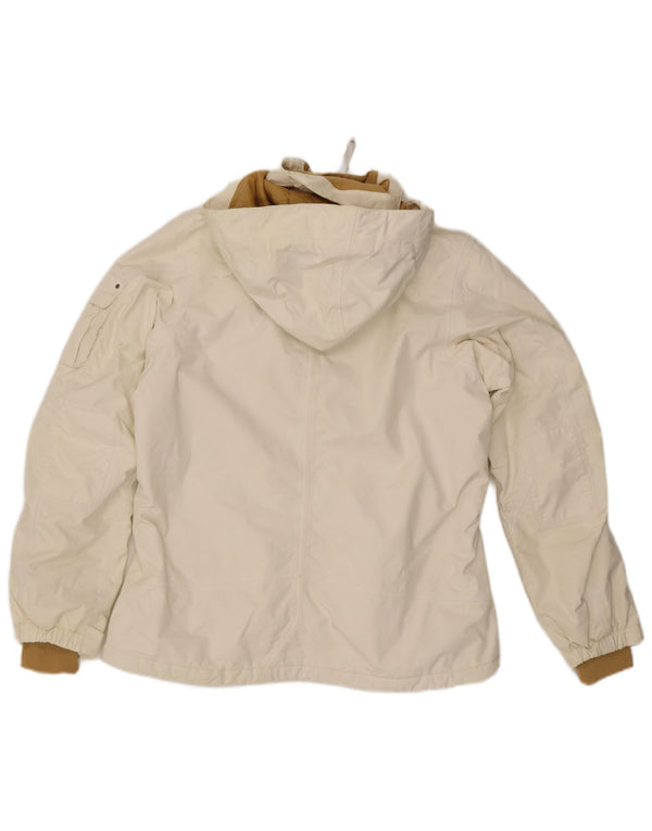 The North Face Chaqueta cortavientos con capucha para mujer UK 46 Large White Nylon