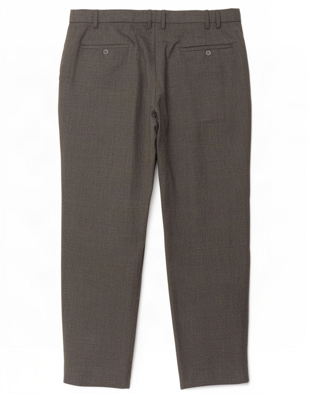 Marks & Spencer Pantalón de traje regular recto para hombre W38 L31 Poliéster gris