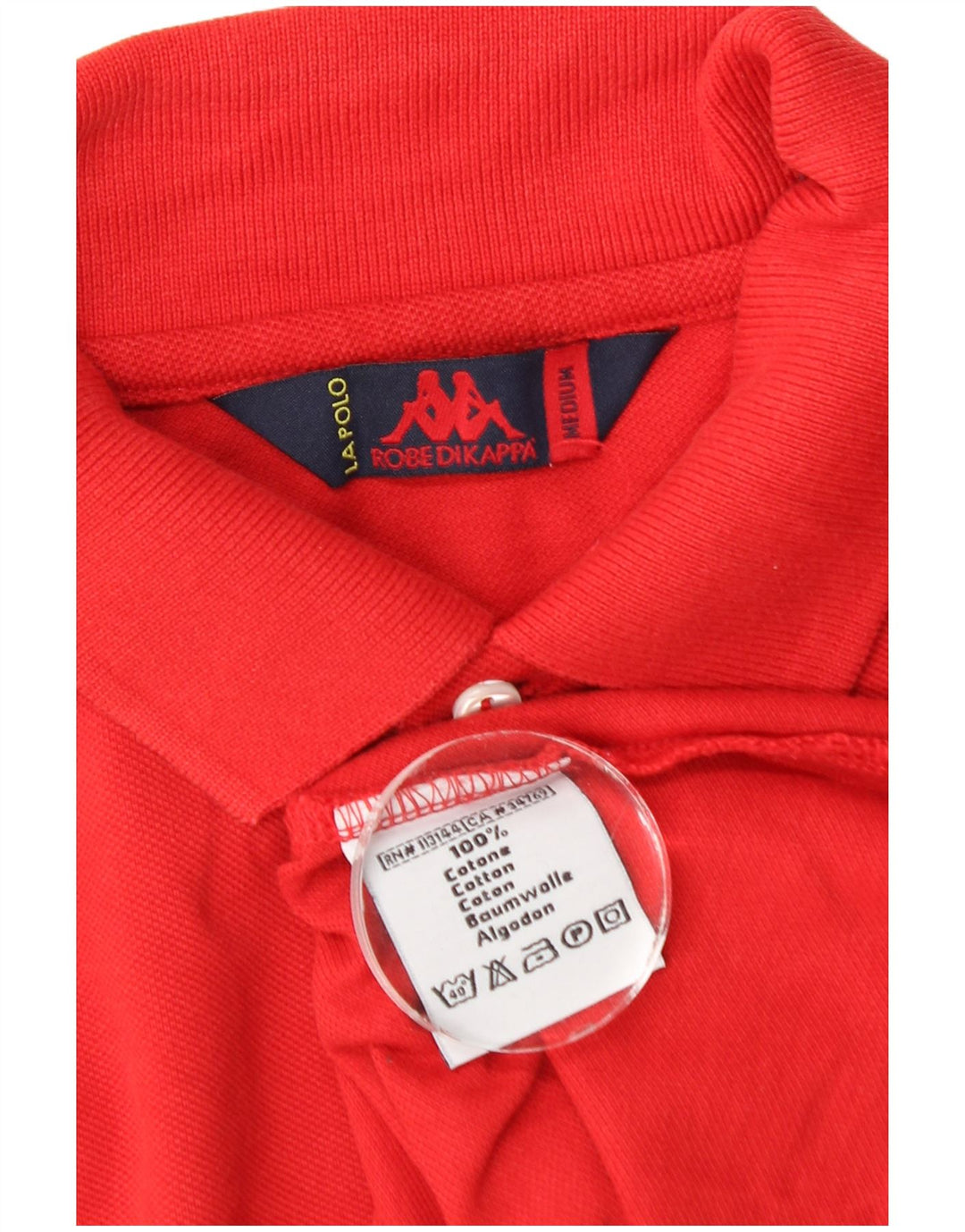 Kappa Polo De Manga Larga Para Hombre Algodón Rojo Medio