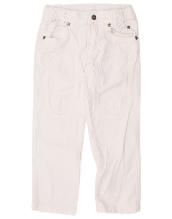 Jeckerson Pantalones casuales rectos para niños 3-4 años W20 L17 Algodón blanco