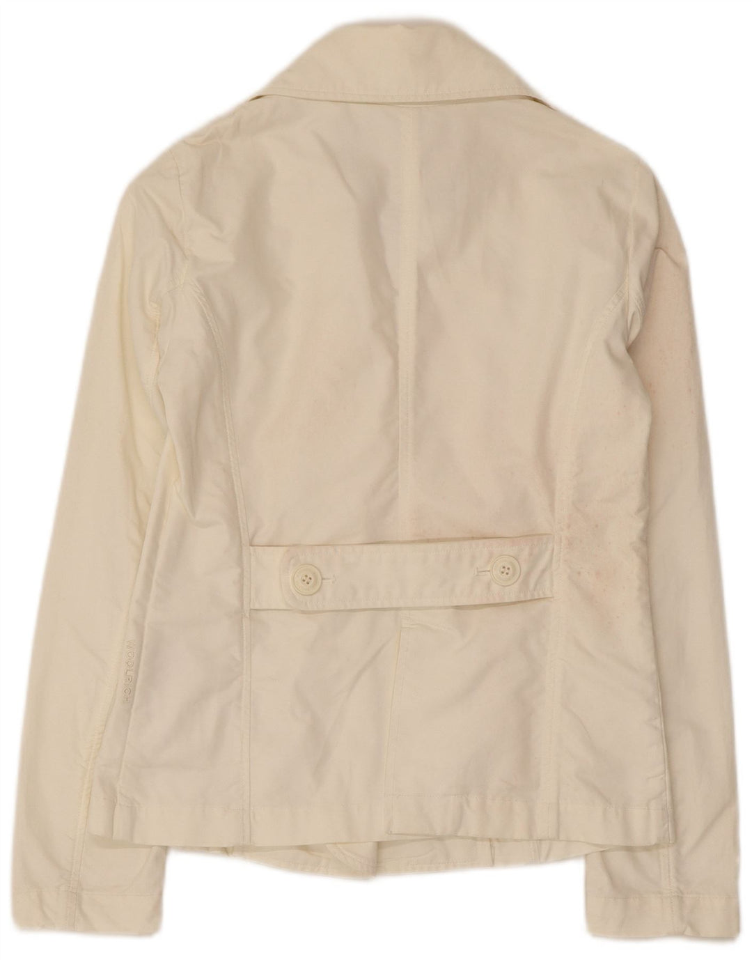 WOOLRICH Chaquetón corto para mujer UK 6 XS Off White Cotton