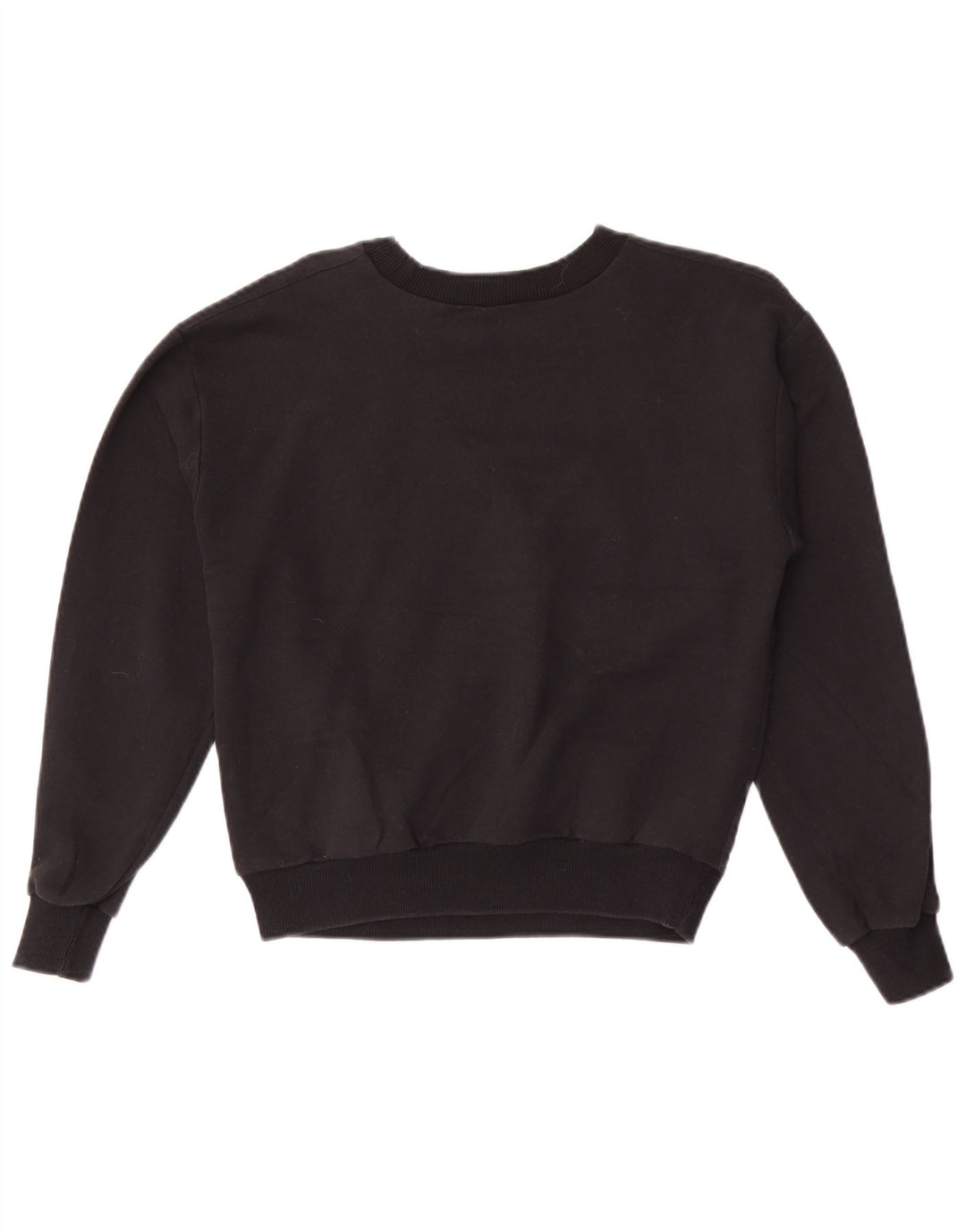 Zara Mujer Crop Sudadera Jumper UK 10 Small Negro