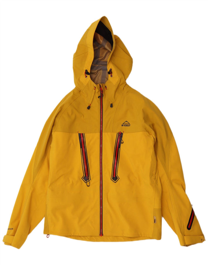McKinley Chaqueta impermeable con capucha para hombre UK 38 Medium Yellow