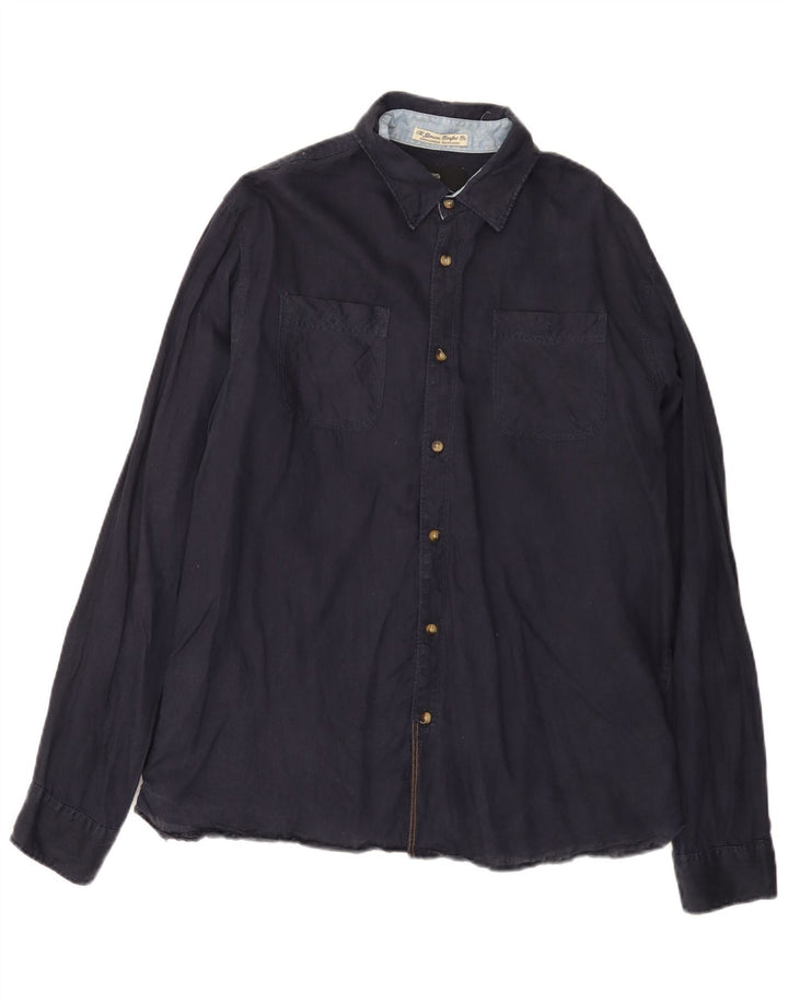 Camisa Scotch & Soda Amsterdam Couture para hombre Azul marino mediano