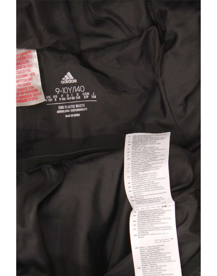 Adidas Chaqueta acolchada con capucha para niño 9-10 años Negro Poliéster