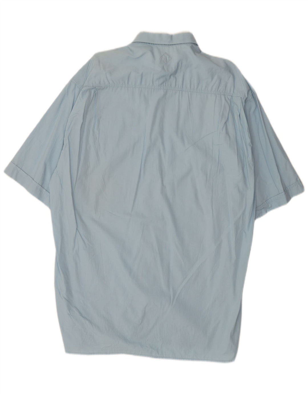 Ungaro Camisa de manga corta para hombre Talla 16 Grande Algodón azul