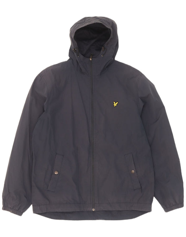 Lyle & Scott Chaqueta bomber con capucha para hombre UK 42 XL Algodón azul marino