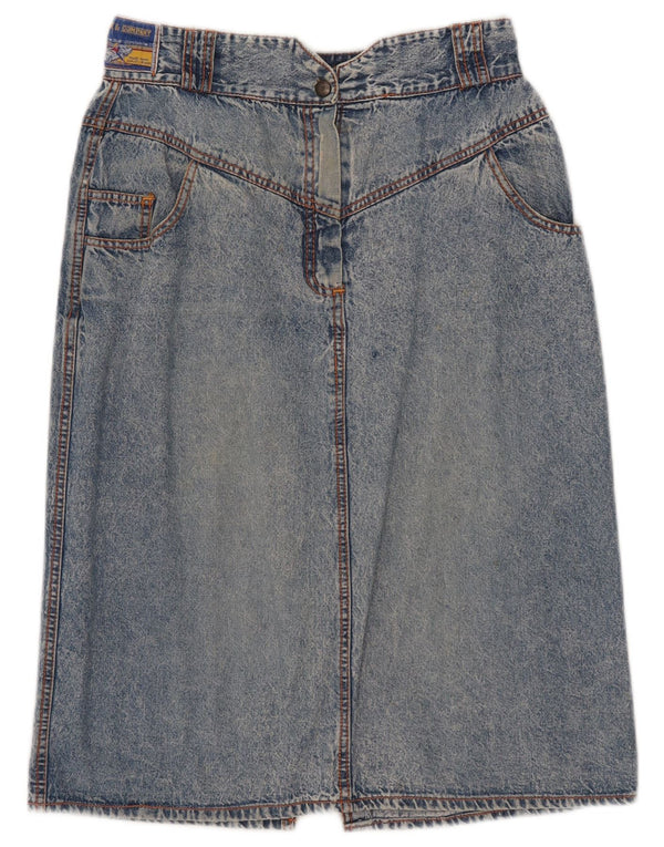 Falda vaquera vintage para mujer IT 42 Mediana W28 Algodón azul