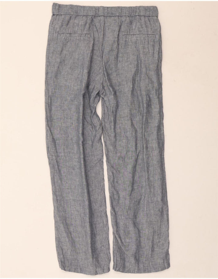 DACK'S Pantalones chinos de pierna ancha para mujer, talla pequeña, W30 L27, color azul