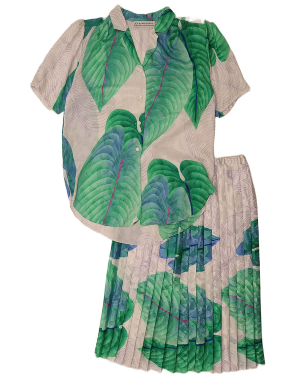 E+M Augustat Conjunto de falda de 2 piezas para mujer EU 42 Large W32 Poliéster floral gris