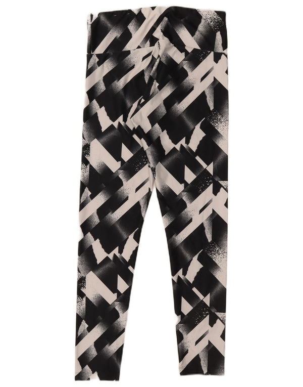 Puma Leggings para mujer UK 12 Mediano Negro Geométrico